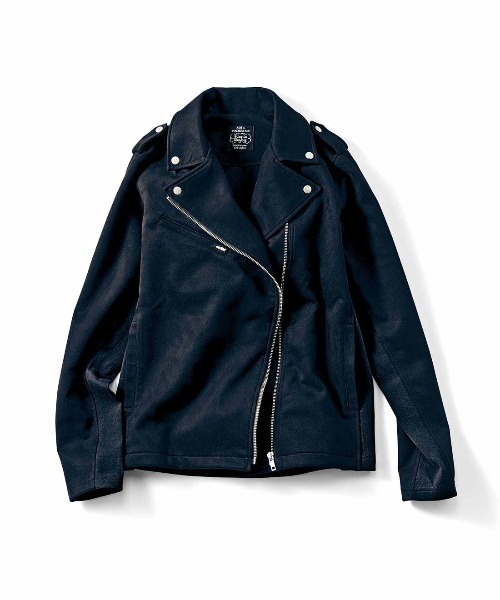 Live in comfort（リブインコンフォート）の「リブ　イン　コンフォート　はまじとコラボ　再復刻！着心地らくちんな伸びるライダースジャケット〈ブラック〉（その他アウター・レディース・ブラック・M/L/LL/3L/S）」の6枚目の写真