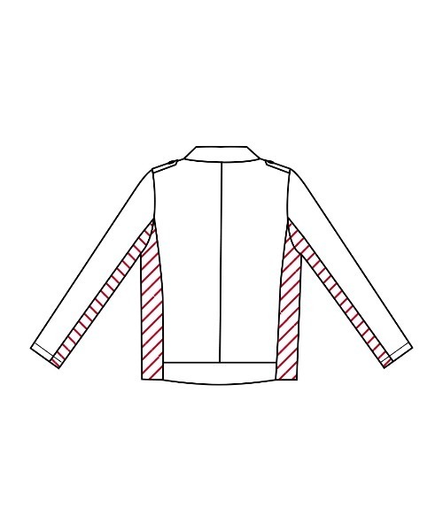 Live in comfort（リブインコンフォート）の「リブ　イン　コンフォート　はまじとコラボ　再復刻！着心地らくちんな伸びるライダースジャケット〈ブラック〉（その他アウター・レディース・ブラック・M/L/LL/3L/S）」の8枚目の写真