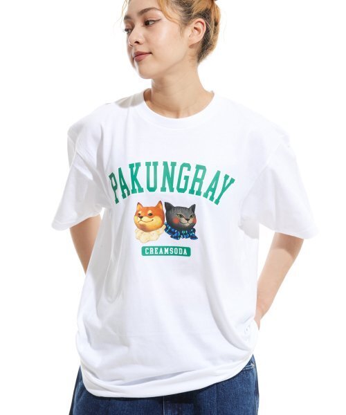 CREAM SODA LAB(クリームソーダラボ)の「ピエンジロゴ半袖Tシャツホワイト(Tシャツ/カットソー・レディース・その他・LARGE/MEDIUM/X-LARGE/XX-LARGE)」の1枚目の写真