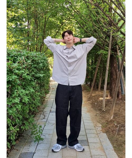 DRAW FIT（ドローフィット）の「ペーパーコットンオーバーサイズシャツ[L.GREY]（シャツ/ブラウス・メンズ・その他・LARGE/MEDIUM/X-LARGE）」の12枚目の写真