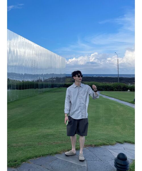 DRAW FIT（ドローフィット）の「ペーパーコットンオーバーサイズシャツ[L.GREY]（シャツ/ブラウス・メンズ・その他・LARGE/MEDIUM/X-LARGE）」の13枚目の写真