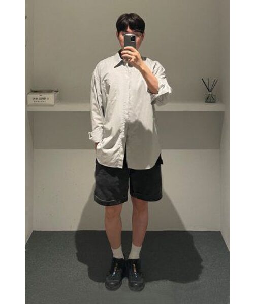 DRAW FIT（ドローフィット）の「ペーパーコットンオーバーサイズシャツ[L.GREY]（シャツ/ブラウス・メンズ・その他・LARGE/MEDIUM/X-LARGE）」の14枚目の写真