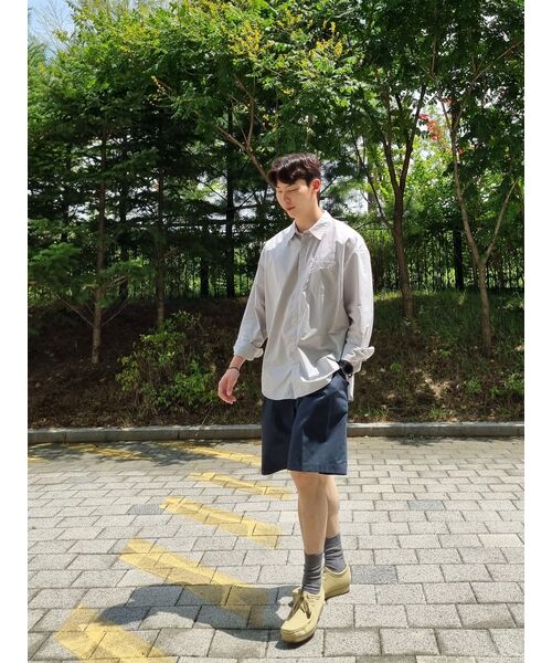 DRAW FIT（ドローフィット）の「ペーパーコットンオーバーサイズシャツ[L.GREY]（シャツ/ブラウス・メンズ・その他・LARGE/MEDIUM/X-LARGE）」の15枚目の写真