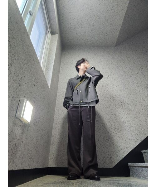 DRAW FIT（ドローフィット）の「ペーパーコットンオーバーサイズシャツ[L.GREY]（シャツ/ブラウス・メンズ・その他・LARGE/MEDIUM/X-LARGE）」の16枚目の写真