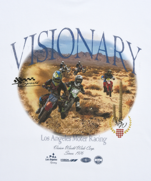 VISION STREET WEAR(ヴィジョンストリートウェア)の「VSW Motor Sport T-Shirts White(Tシャツ/カットソー・レディース・その他・SMALL/X-LARGE/LARGE/MEDIUM)」の2枚目の写真