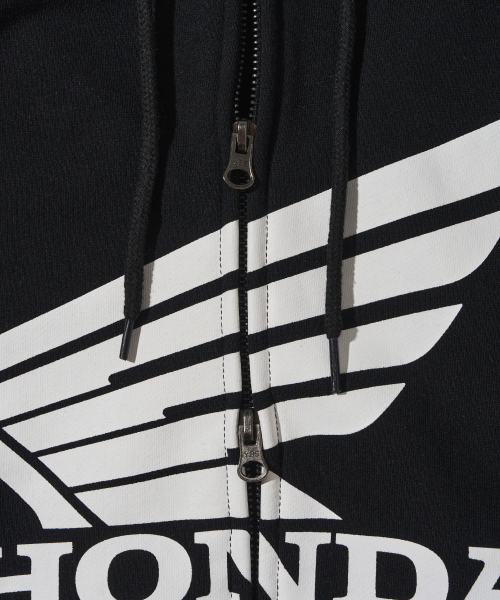 PHYPS MOTORCYCLE(フィップスモーターサイクル)の「Honda Racing Logo Hoodie Zip-up_Black(パーカー・レディース・その他・SMALL/MEDIUM/LARGE/X-LARGE)」の2枚目の写真