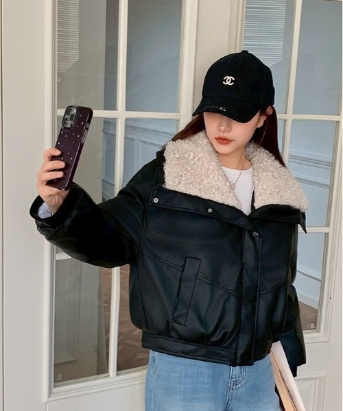 セール】【LAMPOON】ビッグボアカラー中綿ブルゾン（ブルゾン）｜UP