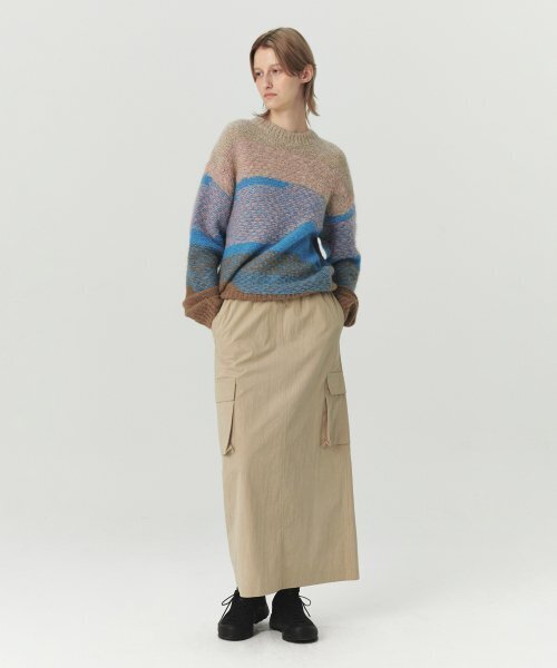 LEVAR(レバー)の「Washed Cargo String Long Skirt - Beige(スカート・レディース・その他・SMALL/MEDIUM)」の2枚目の写真