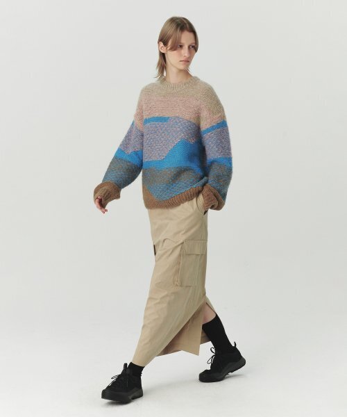 LEVAR(レバー)の「Washed Cargo String Long Skirt - Beige(スカート・レディース・その他・SMALL/MEDIUM)」の4枚目の写真
