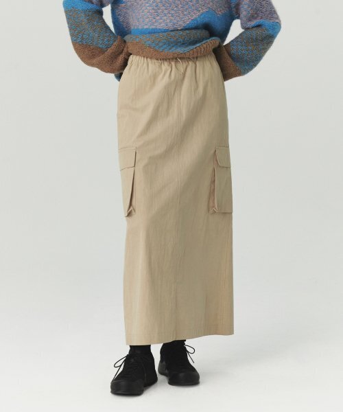 LEVAR(レバー)の「Washed Cargo String Long Skirt - Beige(スカート・レディース・その他・SMALL/MEDIUM)」の5枚目の写真