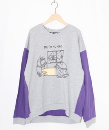 ScoLar Parity（スカラーパリティ）の「353132：こたつから出たくないクマ柄 配色裏毛プルオーバー（Tシャツ/カットソー）」