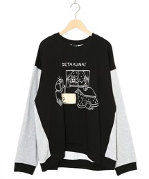 ScoLar Parity（スカラーパリティ）の「353132：こたつから出たくないクマ柄 配色裏毛プルオーバー（Tシャツ/カットソー）」