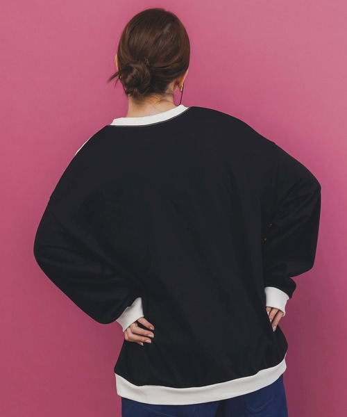 ScoLar Parity（スカラーパリティ）の「353132：こたつから出たくないクマ柄 配色裏毛プルオーバー（Tシャツ/カットソー・レディース・オフホワイト/杢グレー/ブラック・M）」の14枚目の写真