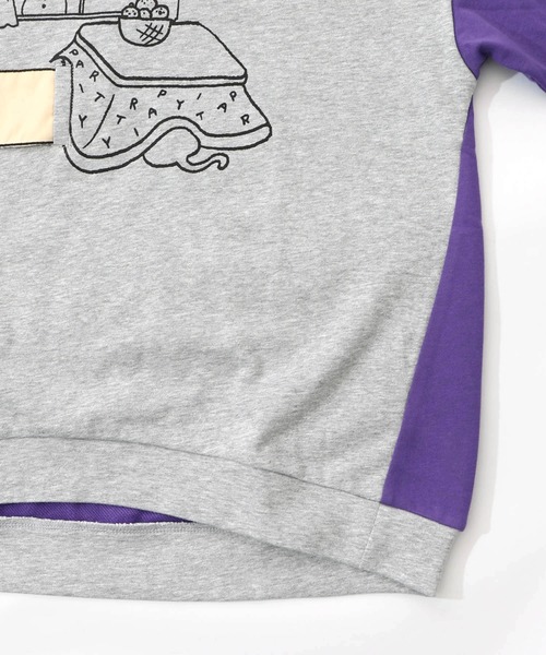 ScoLar Parity（スカラーパリティ）の「353132：こたつから出たくないクマ柄 配色裏毛プルオーバー（Tシャツ/カットソー・レディース・オフホワイト/杢グレー/ブラック・M）」の7枚目の写真