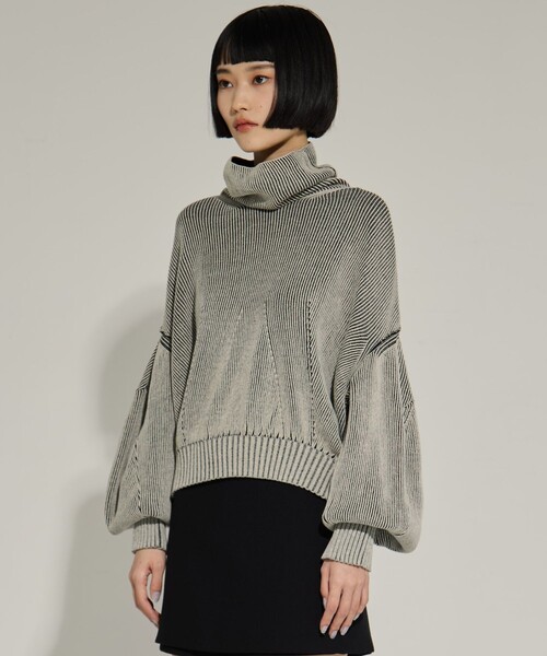 AKANE UTSUNOMIYA/アカネウツノミヤ】《STUDIOUS別注》Dual face knit