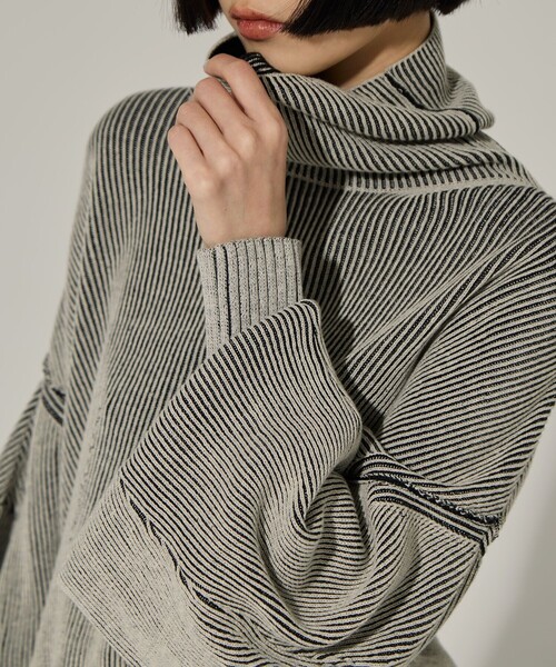 AKIKOAOKI アキコアオキ　ニット　セーター AKANE UTSUNOMIYA/アカネウツノミヤ】《STUDIOUS別注》Dual face knit