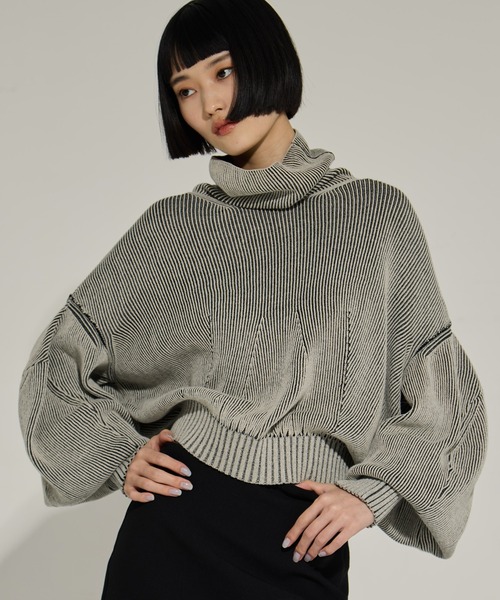 AKANE UTSUNOMIYA/アカネウツノミヤ】《STUDIOUS別注》Dual face knit