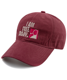 OPEN ATTITUDE（オープンアティチュード）の「I AM FREE COTTON BALL CAP-BURGUNDY（キャップ）」