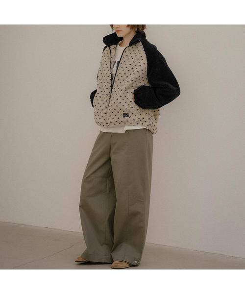 Heart dot fleece jumper [FRFA03JP01]_Beige