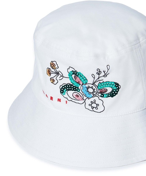 MARNI（マルニ）の「MARNI(マルニ)Kids & Junior フラワーバケットハット（ハット・キッズ・オフホワイト・Ⅰ/Ⅱ/Ⅲ）」の3枚目の写真