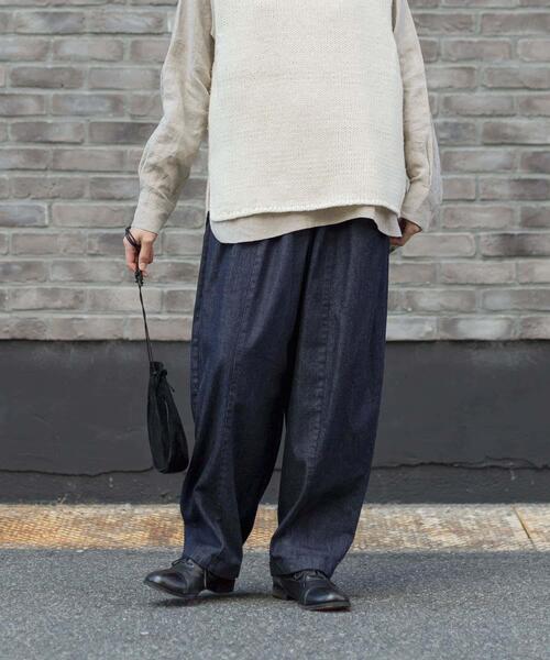 かぐれ（カグレ）の「デニムボリュームパンツ（デニムパンツ・レディース・インディゴブルー・FREE）」の5枚目の写真