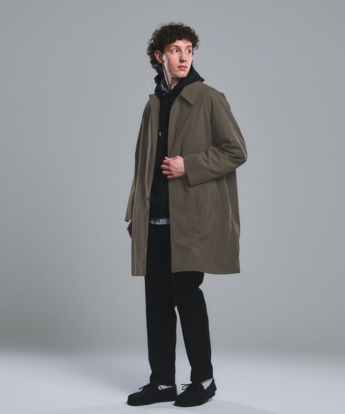 green label relaxing（グリーンレーベルリラクシング）の「ナイロンオックス ステンカラーコート ‐撥水‐（ステンカラーコート・メンズ・オリーブ/ライトグレー/ベージュ/ネイビー・XS/S/M/L/XL）」の8枚目の写真