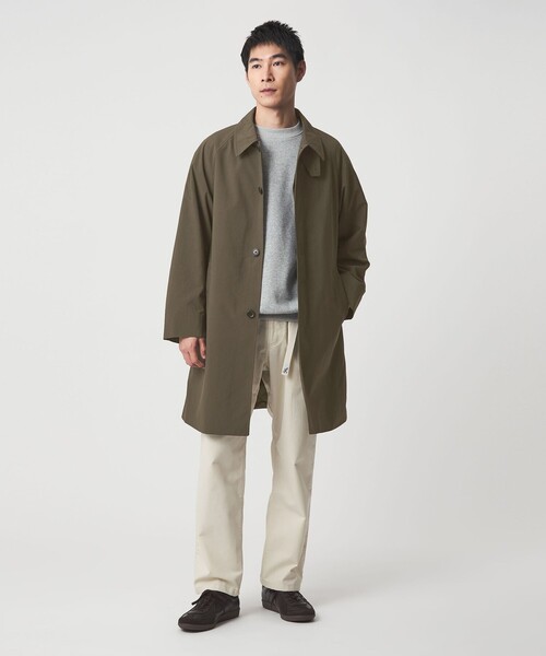 green label relaxing（グリーンレーベルリラクシング）の「ナイロンオックス ステンカラーコート ‐撥水‐（ステンカラーコート・メンズ・オリーブ/ライトグレー/ベージュ/ネイビー・XS/S/M/L/XL）」の15枚目の写真