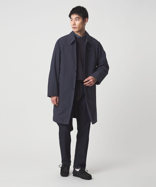 green label relaxing（グリーンレーベルリラクシング）の「ナイロンオックス ステンカラーコート ‐撥水‐（ステンカラーコート・メンズ・オリーブ/ライトグレー/ベージュ/ネイビー・XS/S/M/L/XL）」の16枚目の写真