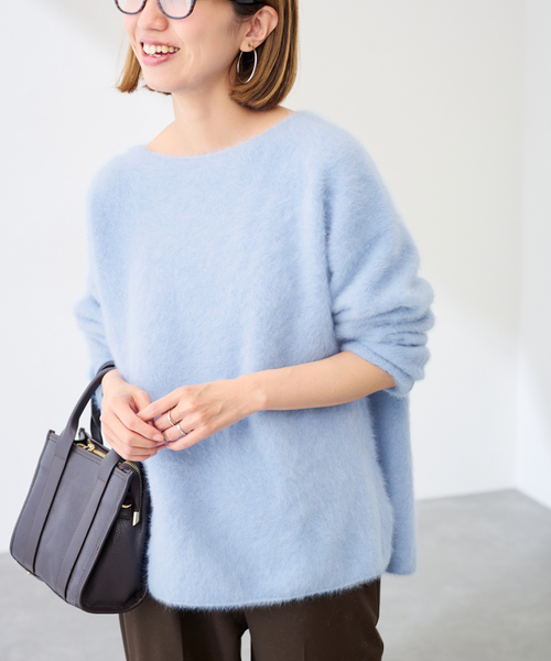 FRAMeWORK(フレームワーク)の「≪追加≫FOX/CASHMERE ボートネック プルオーバー3(ニット/セーター・レディース・ホワイト/ブラウン/モカ/サックスブルー・FREE)」の4枚目の写真