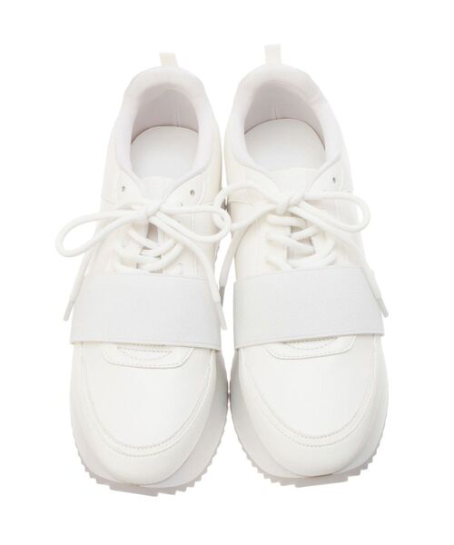 ELENDEEK(エレンディーク)の「プラットフォームソールスニーカー(スニーカー・レディース・オフホワイト/ブラック・36/37/38)」の9枚目の写真