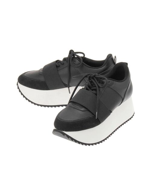 ELENDEEK(エレンディーク)の「プラットフォームソールスニーカー(スニーカー・レディース・オフホワイト/ブラック・36/37/38)」の14枚目の写真