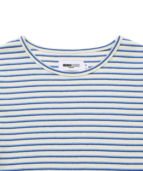 MICHIKO LONDON(ミチコ ロンドン)の「マリンストライプクロップトップブルー(Tシャツ/カットソー・レディース・その他・SMALL/MEDIUM)」の5枚目の写真