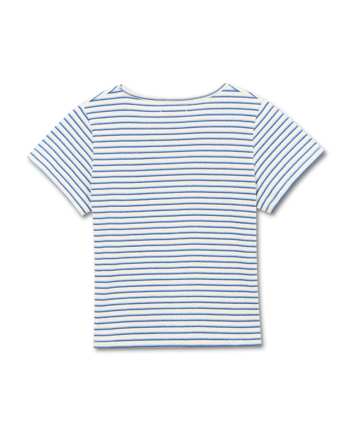 MICHIKO LONDON(ミチコ ロンドン)の「マリンストライプクロップトップブルー(Tシャツ/カットソー・レディース・その他・SMALL/MEDIUM)」の3枚目の写真