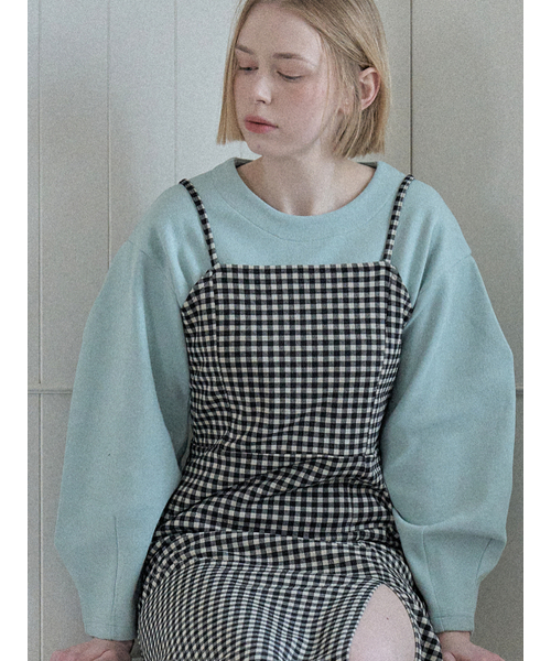 AVANT-G(アバン)の「Span Sleeveless Layered Check Dress - Black(ワンピース・レディース・その他・FREE)」の2枚目の写真
