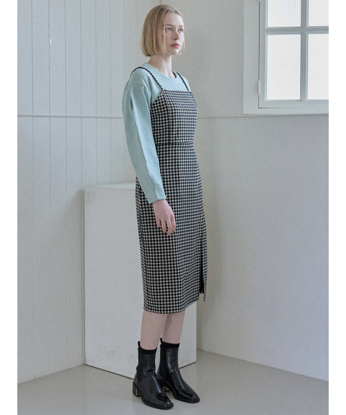 AVANT-G(アバン)の「Span Sleeveless Layered Check Dress - Black(ワンピース・レディース・その他・FREE)」の7枚目の写真