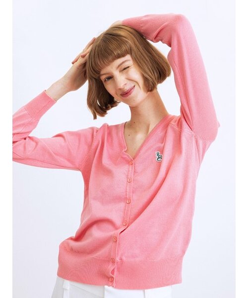 ROYAL CLUB HOLIDAY(ロイヤルクラブホリデー)の「マークカーディガン ピンク(カーディガン/ボレロ・レディース・ピンク・MEDIUM/LARGE)」の4枚目の写真