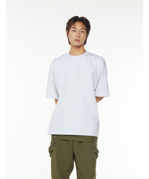 THESTORI（ザ・ストリ）の「[21.7oz / 8数] シンプルヘビーオーバーサイズ半袖Tシャツ (ホワイトメランジ)（Tシャツ/カットソー・メンズ・その他・0(S)/1(M)/2(L)/3(XL)）」の2枚目の写真