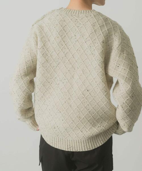 ITEMS URBANRESEARCH(アイテムズ アーバンリサーチ)の「ウール混ショルダーボタンクルーネックニット(ニット/セーター・メンズ・ネイビー/ブラック/ホワイト・MEDIUM/LARGE)」の7枚目の写真