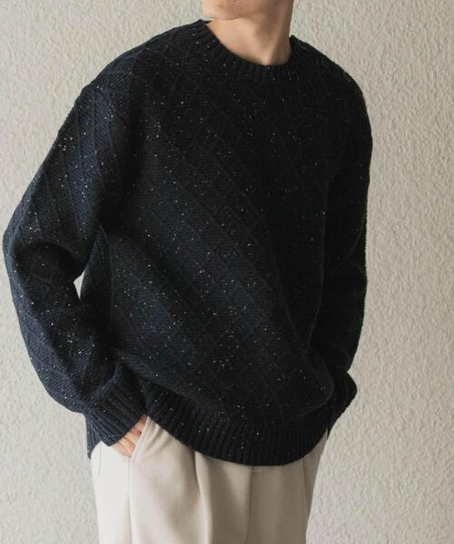 ITEMS URBANRESEARCH(アイテムズ アーバンリサーチ)の「ウール混ショルダーボタンクルーネックニット(ニット/セーター・メンズ・ネイビー/ブラック/ホワイト・MEDIUM/LARGE)」の15枚目の写真