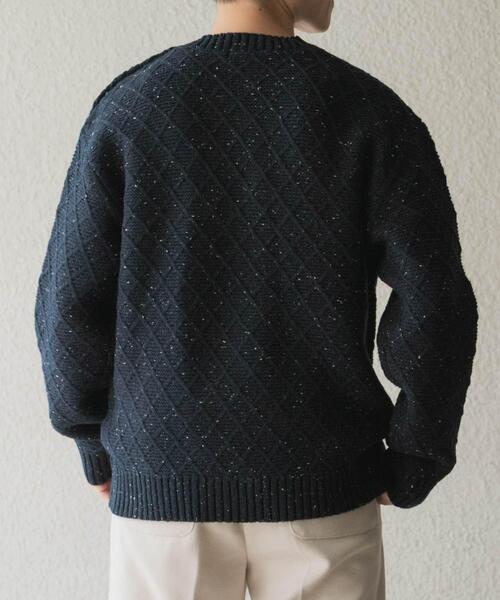 ITEMS URBANRESEARCH(アイテムズ アーバンリサーチ)の「ウール混ショルダーボタンクルーネックニット(ニット/セーター・メンズ・ネイビー/ブラック/ホワイト・MEDIUM/LARGE)」の17枚目の写真