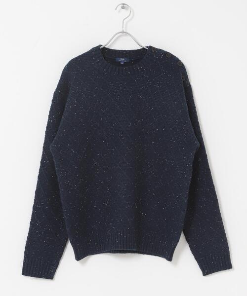 ITEMS URBANRESEARCH(アイテムズ アーバンリサーチ)の「ウール混ショルダーボタンクルーネックニット(ニット/セーター・メンズ・ネイビー/ブラック/ホワイト・MEDIUM/LARGE)」の19枚目の写真