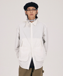 AT THE MOMENT（アットザモーメント）の「Garment Washed Pocket Shirt Jacket_White（シャツ/ブラウス）」