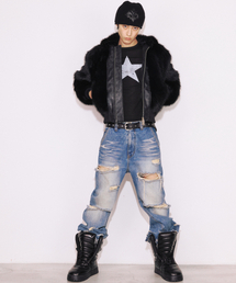 LECYTO（レシト）の「Lycan Fur Hood Jumper_[Black]（ムートンコート）」