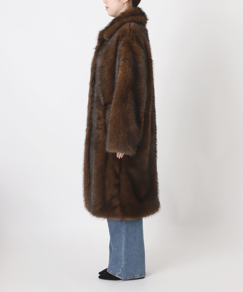 journal standard L'essage(ジャーナルスタンダードレサージュ)の「ロングファーコート(その他アウター・レディース・ブラウン・FREE)」の8枚目の写真