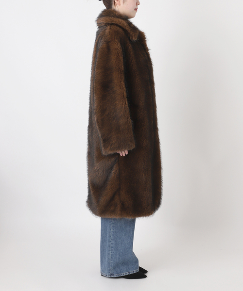 journal standard L'essage(ジャーナルスタンダードレサージュ)の「ロングファーコート(その他アウター・レディース・ブラウン・FREE)」の10枚目の写真