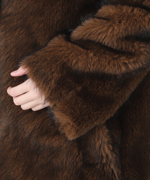 journal standard L'essage(ジャーナルスタンダードレサージュ)の「ロングファーコート(その他アウター・レディース・ブラウン・FREE)」の12枚目の写真