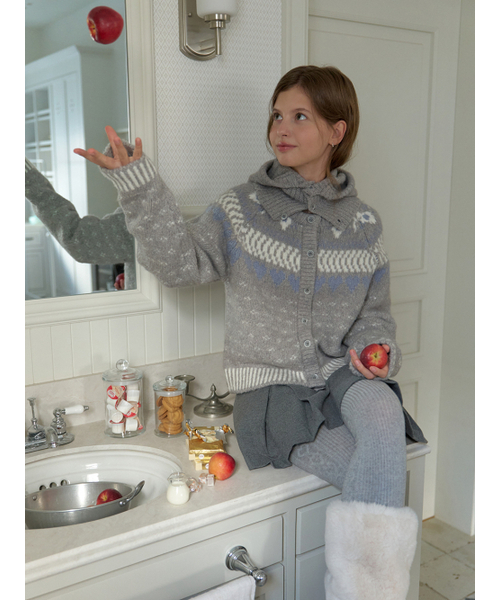 RE_L(リエル)の「Luvv knit balaclava set_2piece (gray)(ニット/セーター・レディース・その他・FREE)」の4枚目の写真
