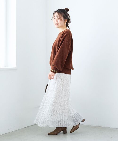 le.coeur blanc(ルクールブラン)の「マジョリカプリーツスカート(スカート・レディース・ブラック系その他/カーキオリーブ/ホワイト系その他/チャコールグレー・38)」の22枚目の写真