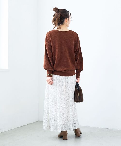 le.coeur blanc(ルクールブラン)の「マジョリカプリーツスカート(スカート・レディース・ブラック系その他/カーキオリーブ/ホワイト系その他/チャコールグレー・38)」の10枚目の写真