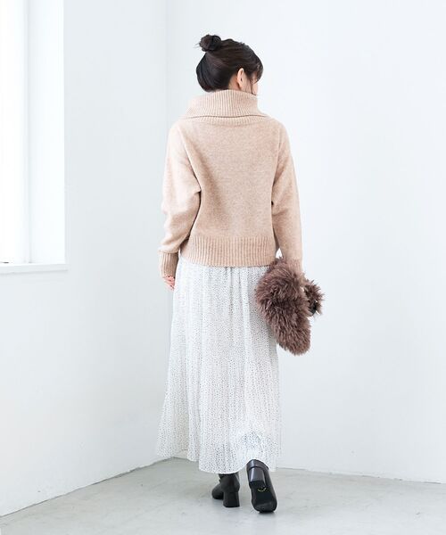 le.coeur blanc(ルクールブラン)の「マジョリカプリーツスカート(スカート・レディース・ブラック系その他/カーキオリーブ/ホワイト系その他/チャコールグレー・38)」の21枚目の写真